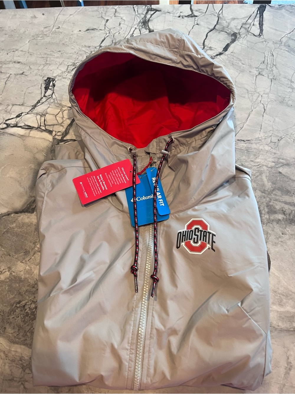 NWT! Columbia Women's Ohio State Buckeyes Columbia Grey Lily Park Jacket!